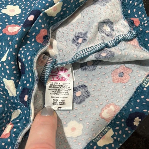 RuffleButts Floral Long Sleeve Dress 4T - Picture 4 of 7